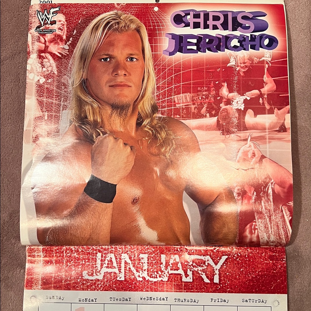 Vintage WWF World Wrestling Federation 16- Month Calendar 2001 - Picture 2 of 13